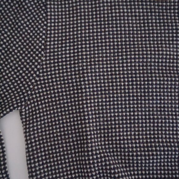 Vintage Damo Brown Micro Check Knit Textured Crewneck Pullover Sweater Neutral M - Picture 8 of 9